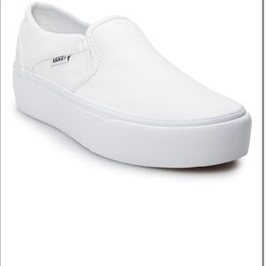 White platform vans. Worn once